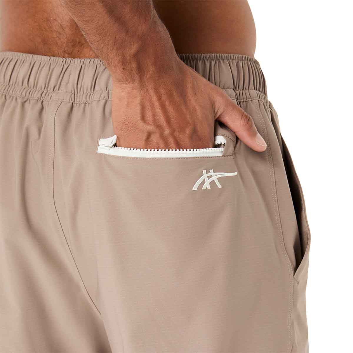Asics Heritage Double Weave Pant  Unisex Taupe Grey מכנסיים ארוכים לגברים