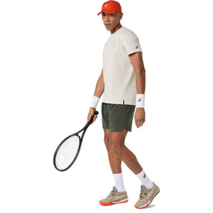Asics Game Seasonal Graphic Tee Men Soft Oat חולצת טניס לגברים