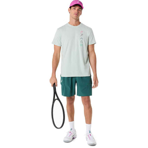 Asics Game Seasonal Graphic Tee Men Cold Moss חולצת טניס לגברים