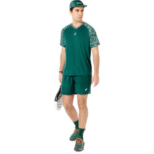 Asics Padel Court SS Top Men Jewel Green חולצת פאדל לגברים