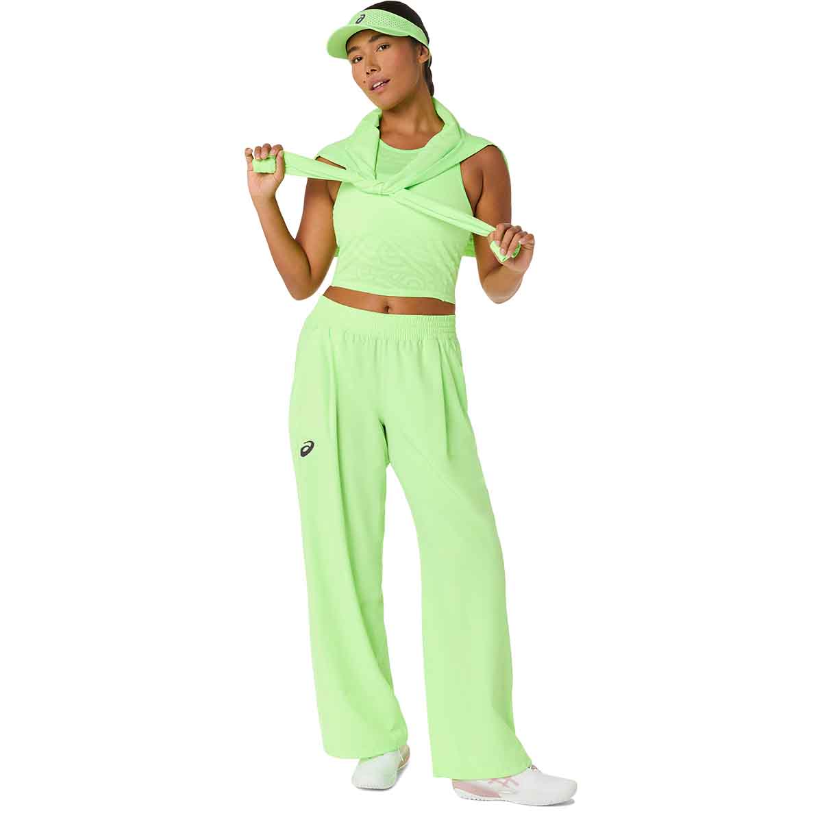 Asics Match Pant Women Illuminate Green מכנסי טניס ארוכות לנשים