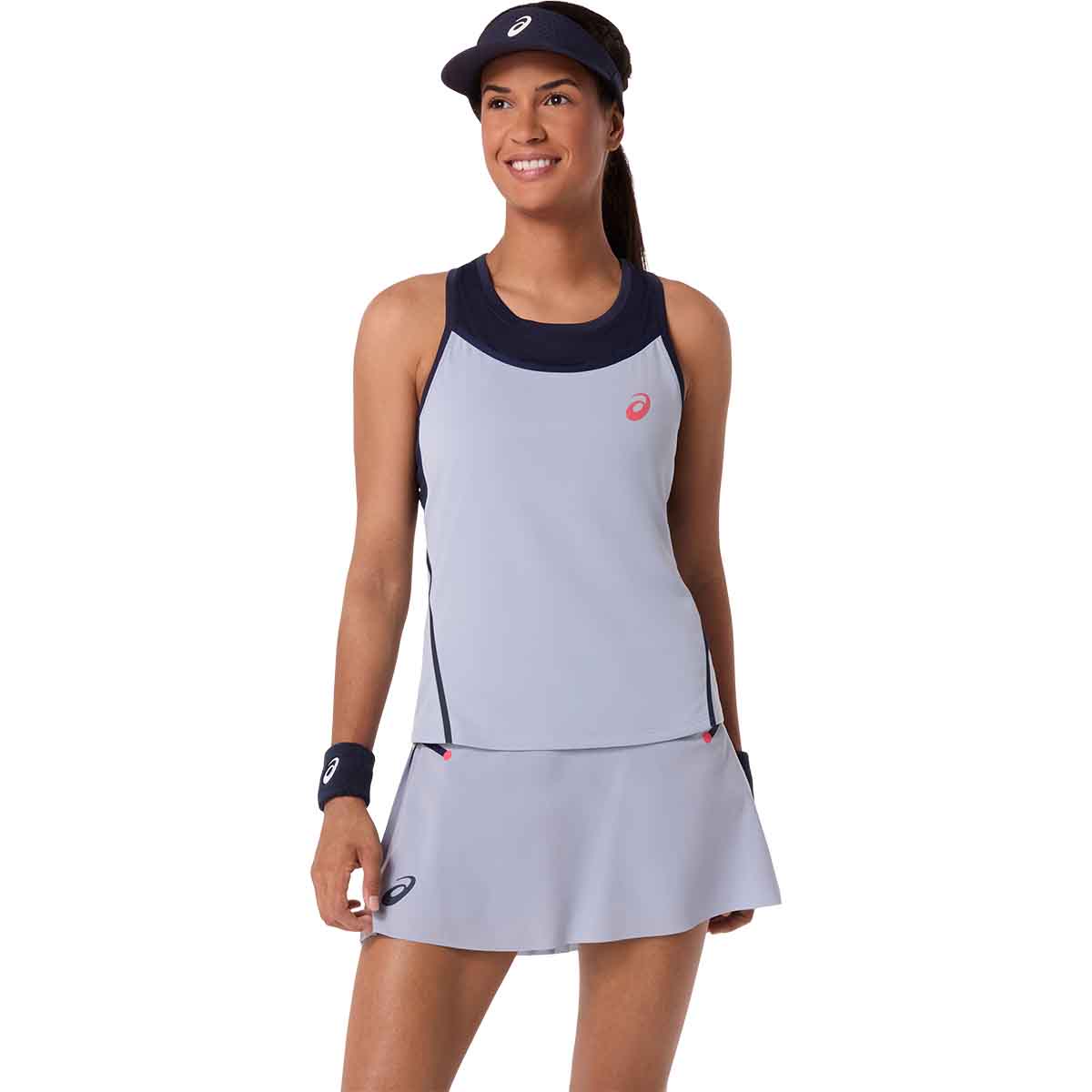 Asics Match Tank Women Grey Blue גופיית טניס לנשים