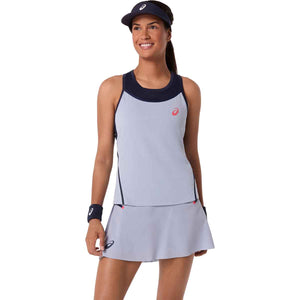 Asics Match Tank Women Grey Blue גופיית טניס לנשים