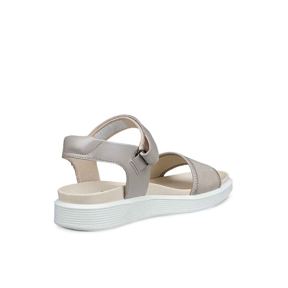 Ecco Soft Sandal W Beige Pure Cashmere Metallic Limestone סנדלי אקו לנשים