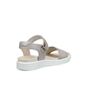 Ecco Soft Sandal W Beige Pure Cashmere Metallic Limestone סנדלי אקו לנשים