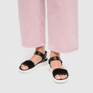 Ecco Soft Sandal W Black סנדלי אקו לנשים סופט שחור