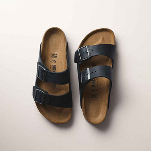 Birkenstock Arizona Oiled Leather Black בירקנשטוק כפכפי גברים אריזונה עור שחור - Original's