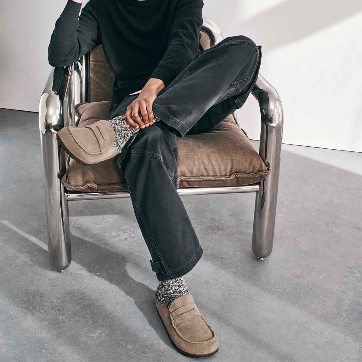 Birkenstock Naples Wrapped Taupe כפכפי נאפלס טיופ יוניסקס טיופ