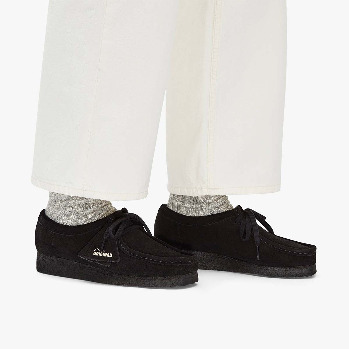 Clarks Wallabee Black נעלי מוקסין וולאבי שחור לנשים