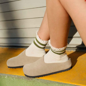 Birkenstock Amsterdam Wrapped Taupe כפכפי בירקנשטוק אמסטרדם טיופ