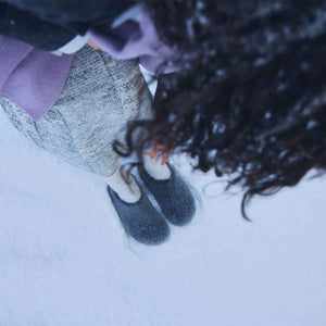 Birkenstock Amsterdam Wrapped Shearling Anthracite כפכפי בירקנשטוק אמסטרדם לנשים