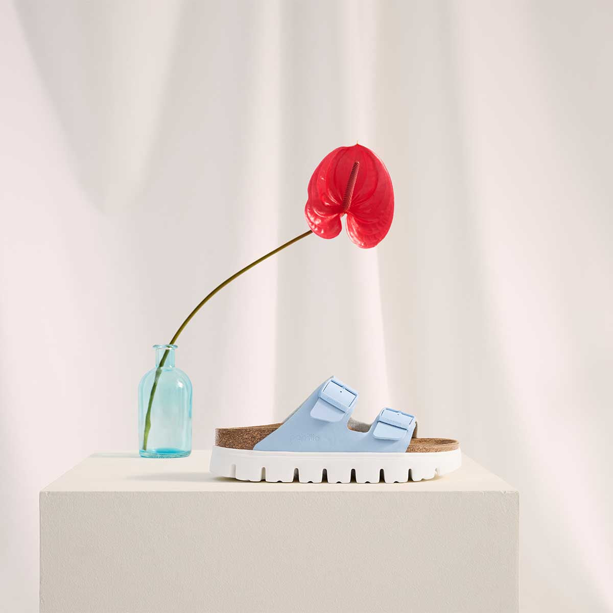Birkenstock Arizona PAP Chunky Baby Blue כפכפי בירקנשטוק אריזונה לנשים צ'אנקי תכלת