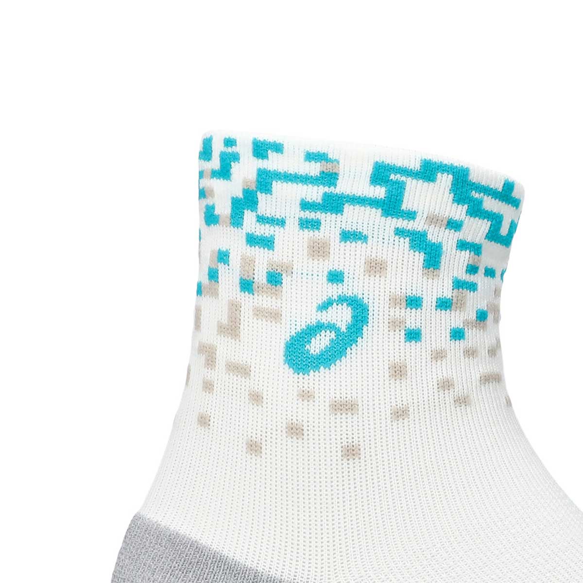 Asics Performance Run Quarter Sock Unisex - Cream Energy Aqua  Simply Taupe גרבי ריצה אסיקס
