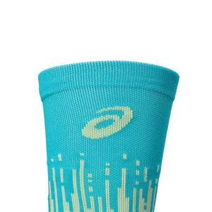 Asics Performance Run Crew Sock Unisex - Illuminate Yellow Energy Aqua גרבי ריצה אסיקס