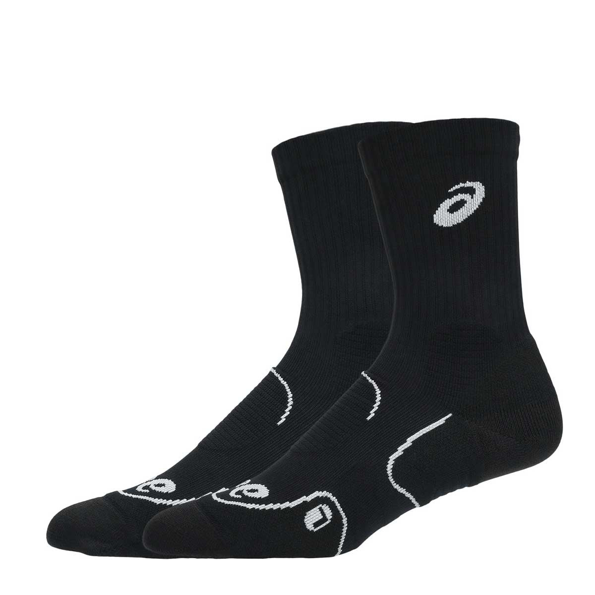 Asics Court+ Tennis Crew Sock Unisex - Performance Black גרבי טניס אסיקס