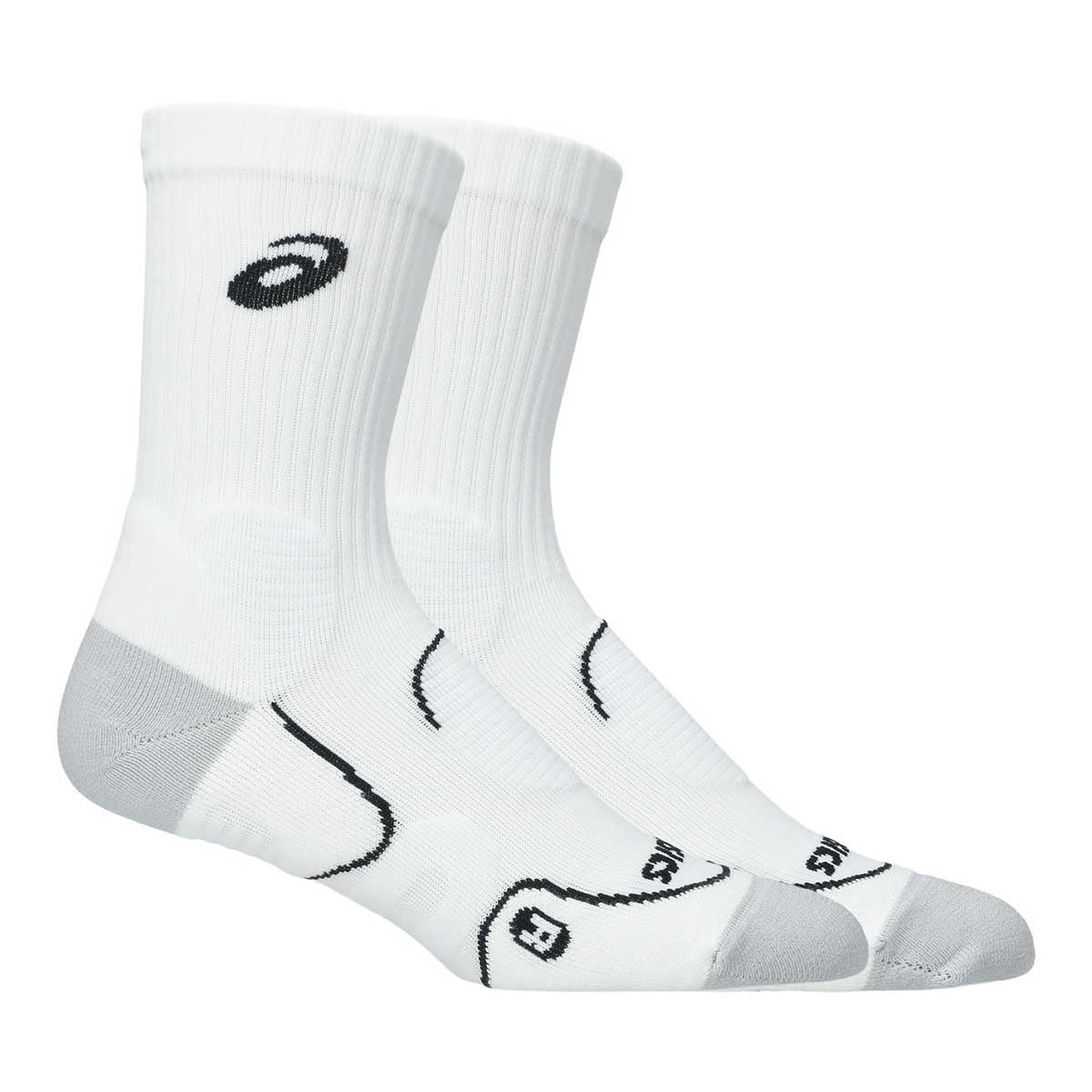 Asics 3043A136-100 Court+ Tennis Crew Sock Unisex Brilliant White גרבי טניס יוניסקס