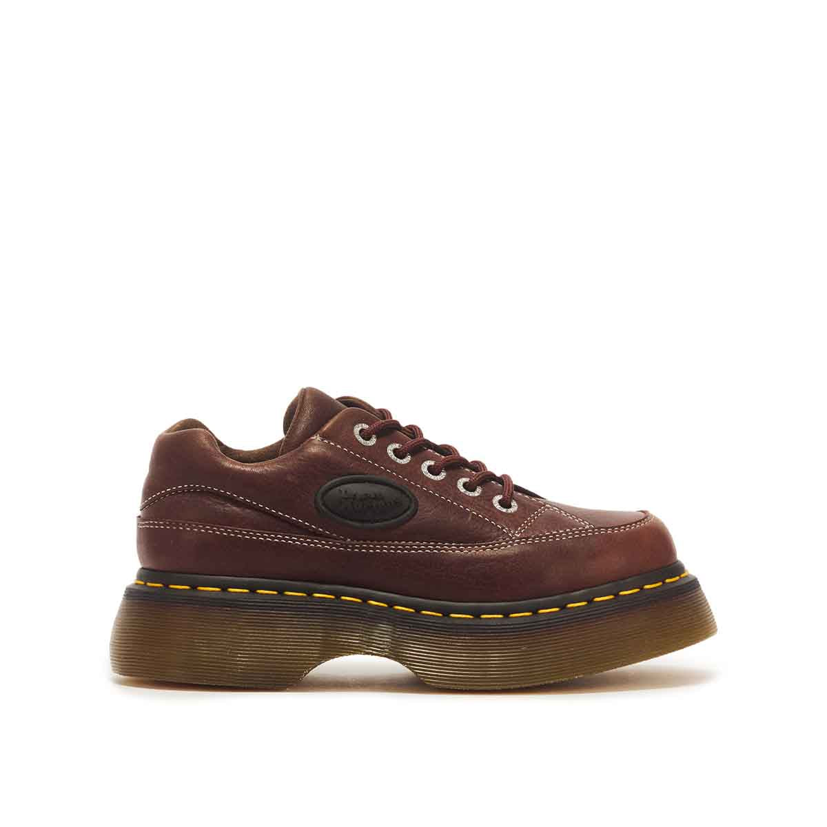 Dr. Martens Buzz 5-Eye Grizzly Leather Shoes Dark Brown נעלי ד"ר מרטנס לנשים