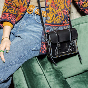 Dr. Martens Leather Crossbody Bag 7 Satchel Black תיק ד"ר מרטינס