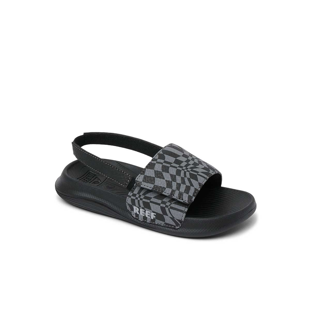 Reef Little Salty Slide Black Swell Checker כפכפי ילדים ריף
