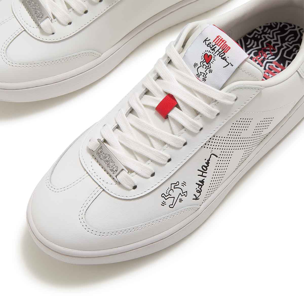Fit Flop X Keith Haring The Dash FF Trainers  Urban White סניקרס פיטפלופ לנשים