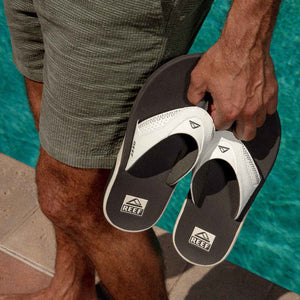 Reef Fanning Grey White כפכפי ריף לגברים