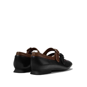 Camper Casi Myra Black Leather Ballerinas for Women נעלי מוקסין קמפר לנשים