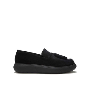 Fit Flop Suede Tassel Loafer All Black נעלי פיטפלופ לנשים