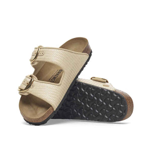 Birkenstock Arizona Big Buckle Raffia Naturale כפכפי בירקנשטוק אריזונה אבזם לנשים