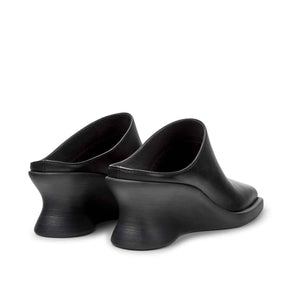 Camper Louise Black Leather Semi-Open Shoes for Women נעלי עקב קמפר לואיס לנשים