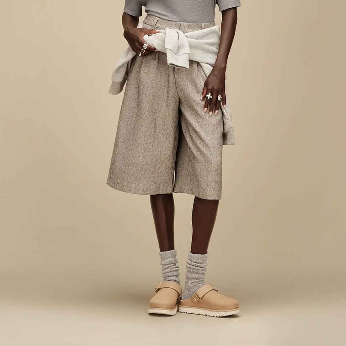 UGG Tyla Slouchy Crew II Grey Heather גרביים לנשים אפור