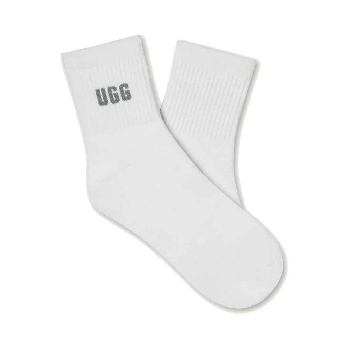 UGG Quinlin Logo Quarter 3 Pack Stormy Blue Chestnut Shaded Clover חבילת 3 גרביים