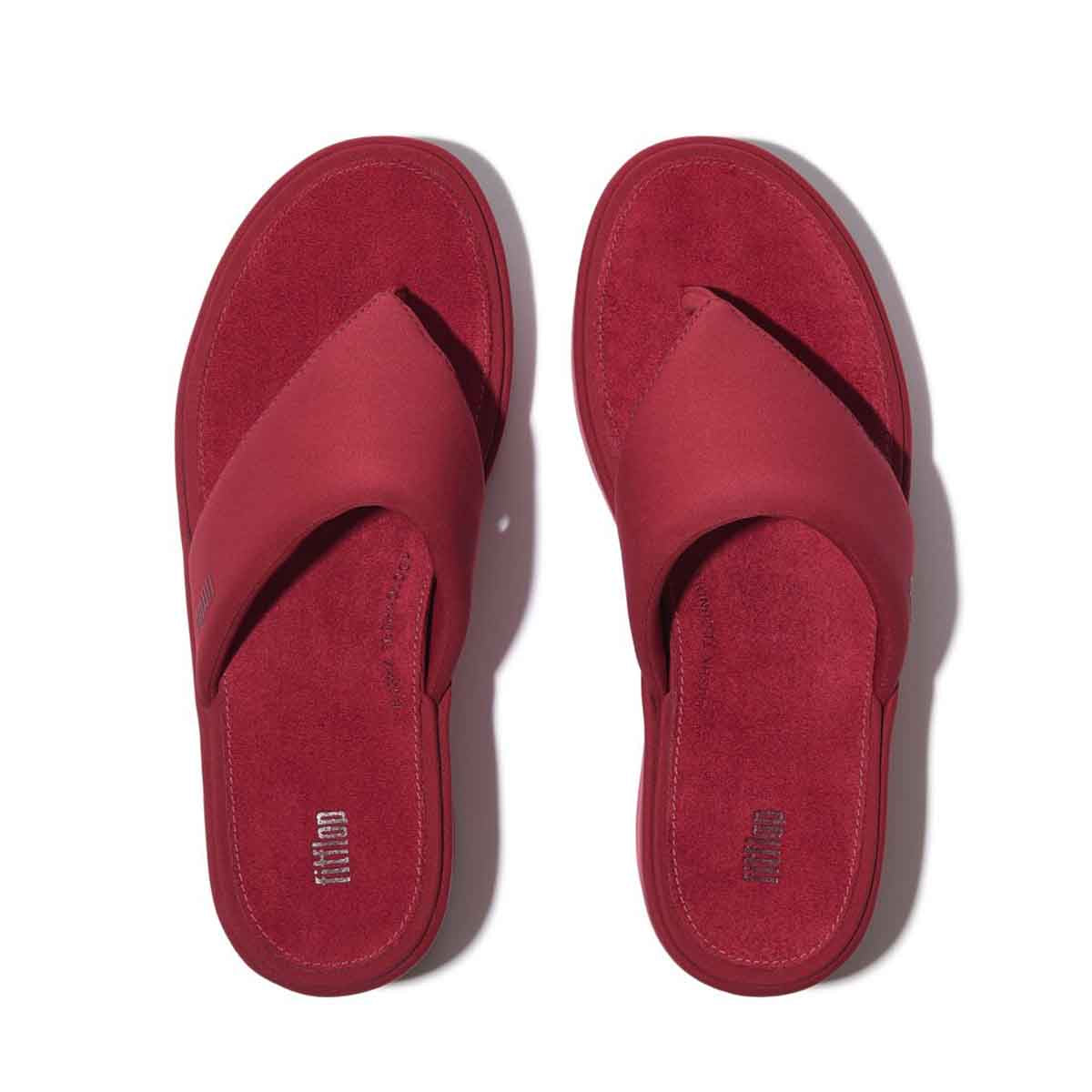 Fit Flop Platfformss Wedge Toe Post Burnt Berry סנדלי פיטפלופ לנשים אדום