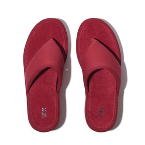 Fit Flop Platfformss Wedge Toe Post Burnt Berry סנדלי פיטפלופ לנשים אדום