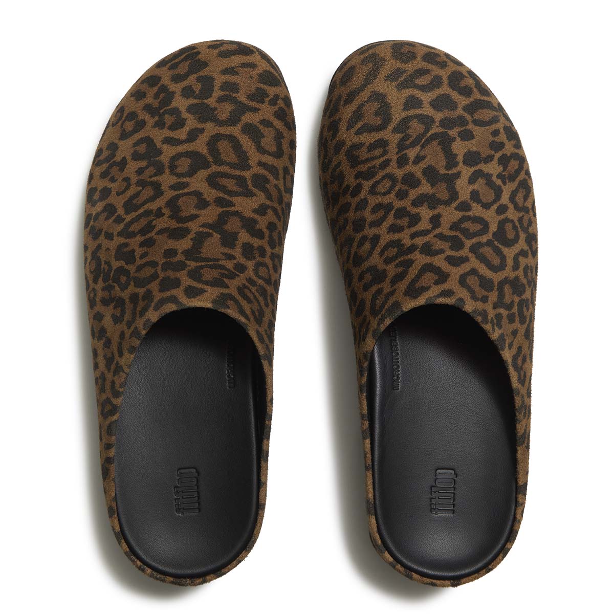 Fit Flop Shuv Leopard Print - Tan Black כפכפי פיט פלופ לנשים