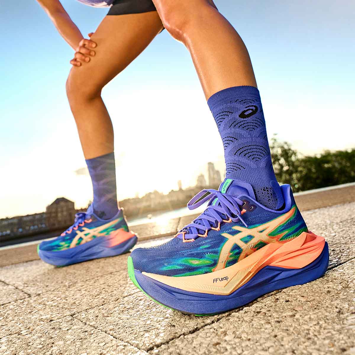 Asics Superblast 3 Unisex Cobalt Burst Light Orange נעלי ריצה סופר בלאסט 3 יוניסקס