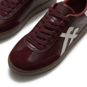 Fit Flop The Dash FF Sneaker T-Toe - Dark Merlot White סניקרס פיט פלופ נשים