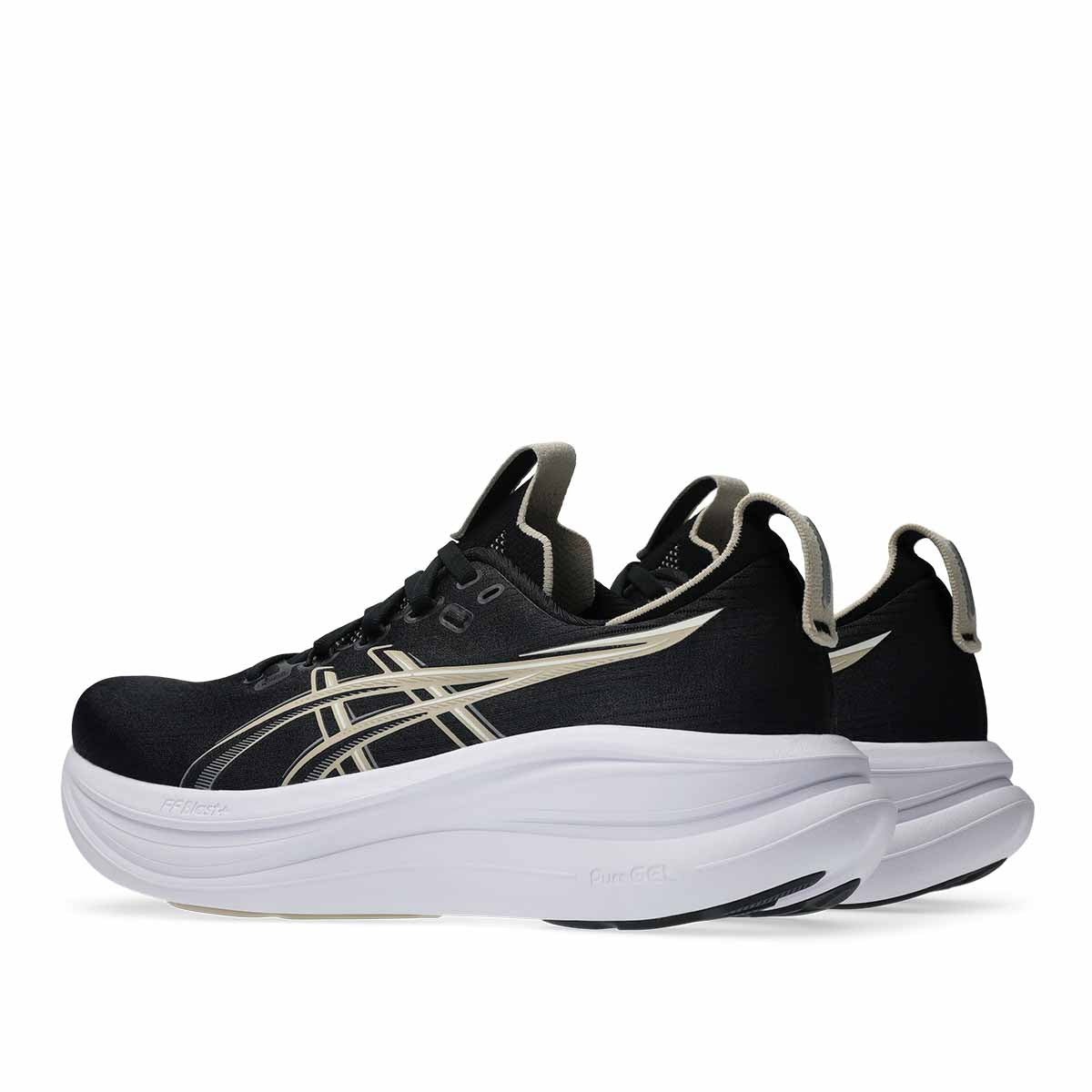Asics Gel Nimbus 28 Wide 2E Men Black Feather Grey נעלי ריצה רחבות ג`ל נימבוס 28 לגברים