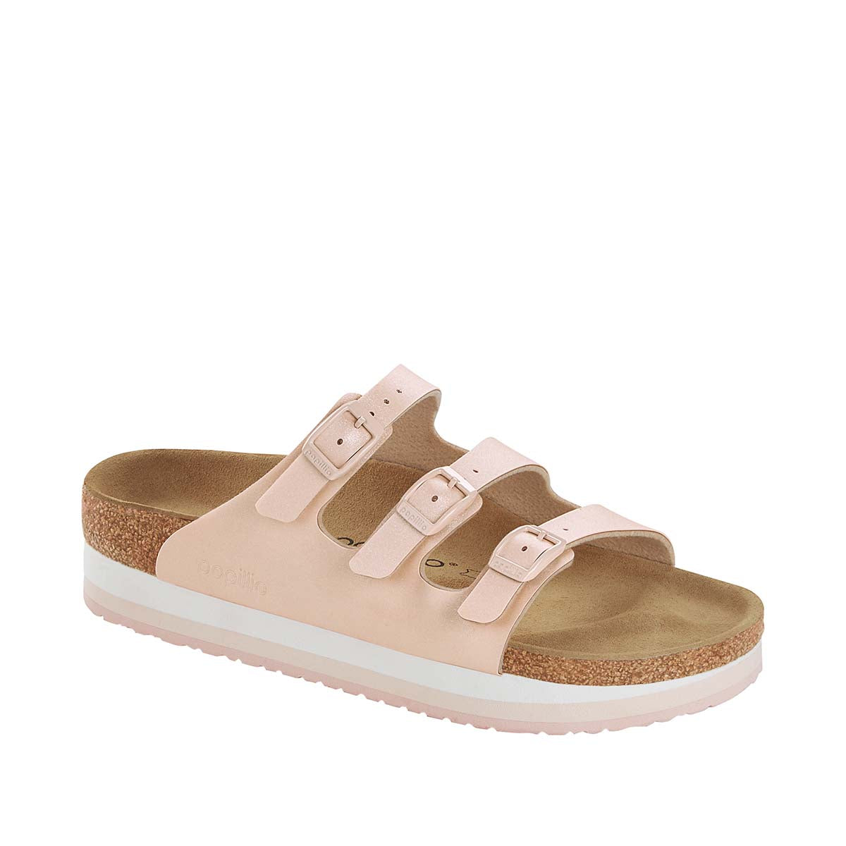 Birkenstock Florida Icy Metallic Light Rose כפכפי בירקנשטוק פלורידה לנשים ורוד