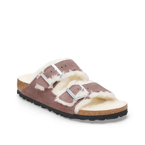 Birkenstock Arizona Shearling Faded Purple כפכפי בירקנשטוק אריזונה פרווה סגול לנשים