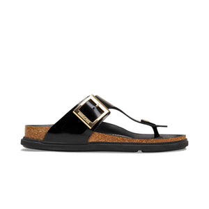 Birkenstock Gizeh Droplet Buckle High Shine Black כפכפי בירקנשטוק גיזה לנשים