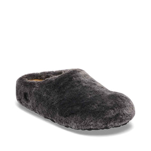 Birkenstock Amsterdam Wrapped Shearling Anthracite כפכפי בירקנשטוק אמסטרדם לנשים
