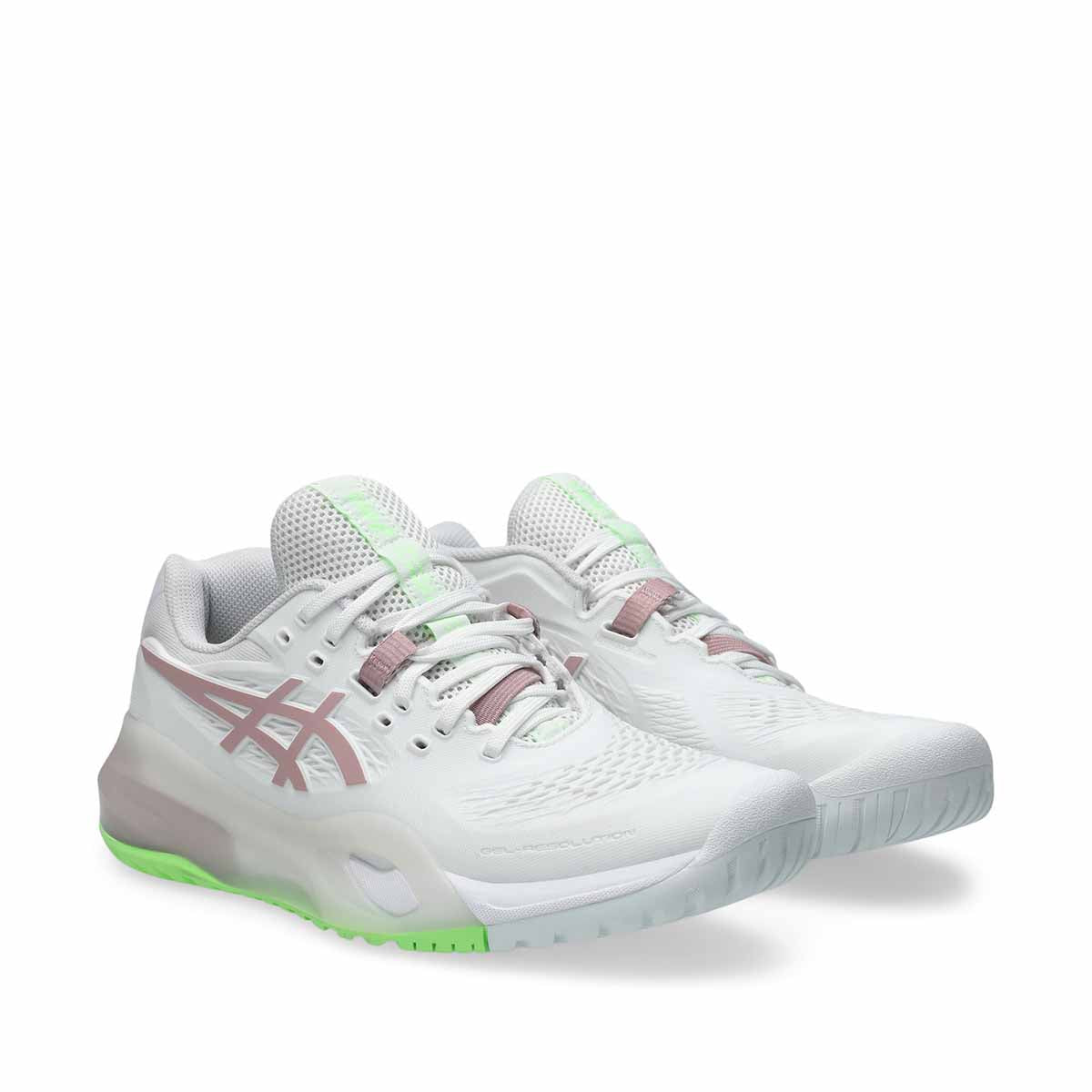 Asics Gel Resolution X Women White Morganite נעלי טניסג`ל רזולושיין לנשים