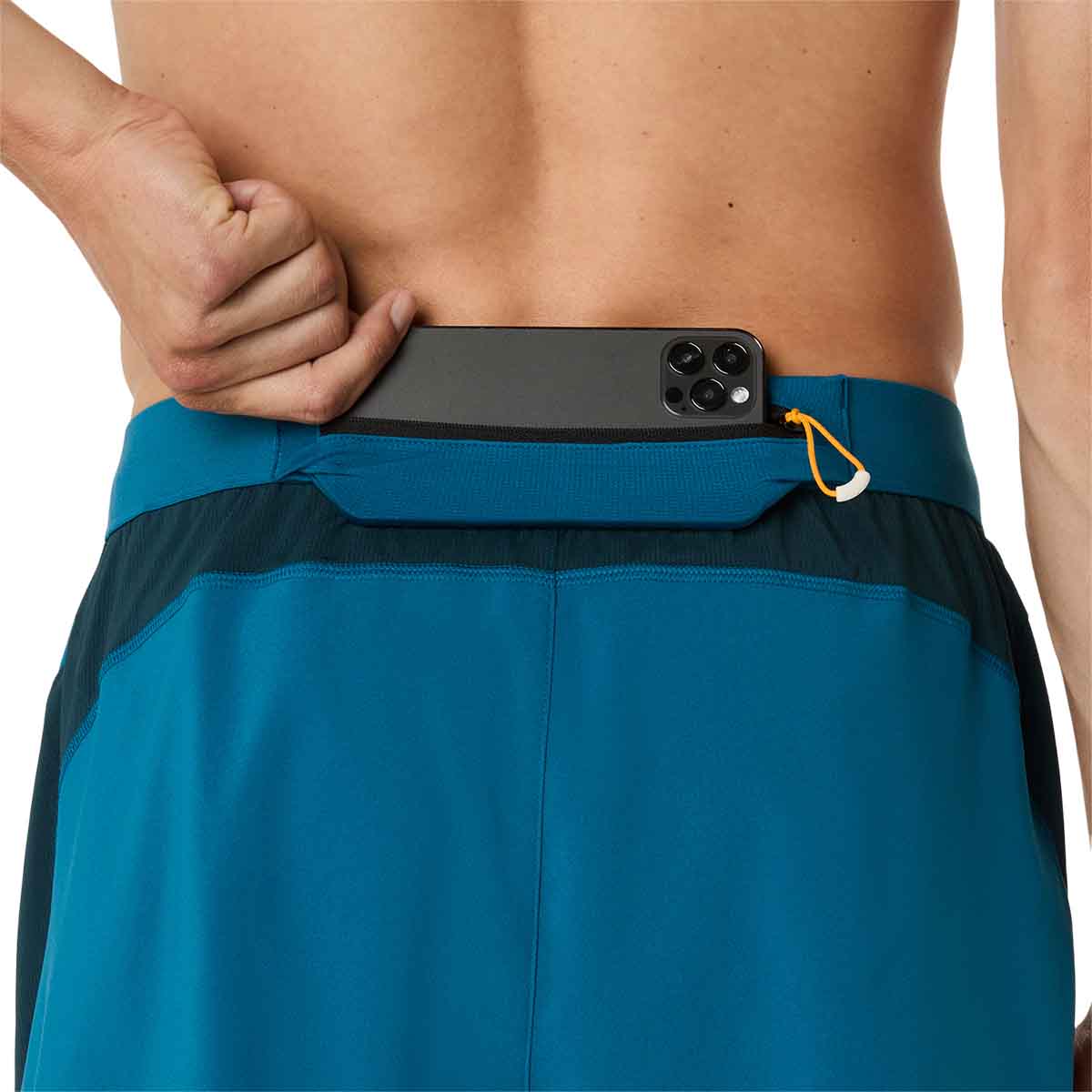 Asics Road 5In Short Men Tranquil Teal Dark Teal Yamabuki מכנסי ריצה לגברים