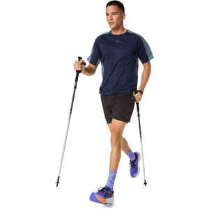 Asics Fujitrail Elite SS Top Men Midnight Ironclad חולצת ריצה לגברים
