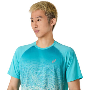 Asics Road Ibuki SS Top Men Energy Aqua חולצת ריצה אסיקס לגבר