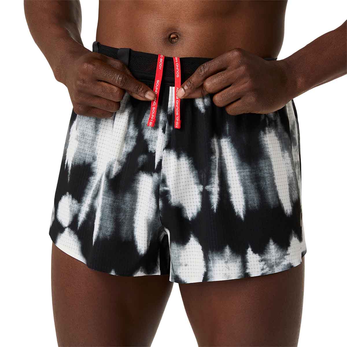 Asics Metarun Split Short  Men Cream Performance Black מכנסי ריצה לגברים