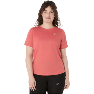 Asics Core SS Top Women Dark Pink Clay חולצת ריצה לנשים