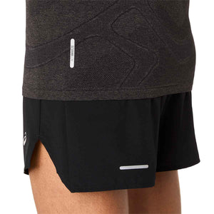 Asics Road Seamless SS Top Women Black Graphite Grey חולצת ריצה לנשים