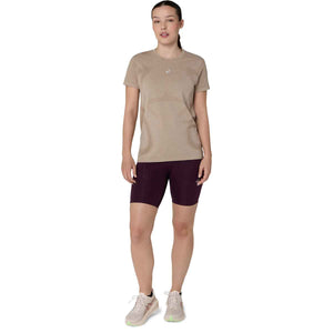 Asics 2012D292-200 Road Seamless SS Top Women Greige חולצת ריצה לנשים