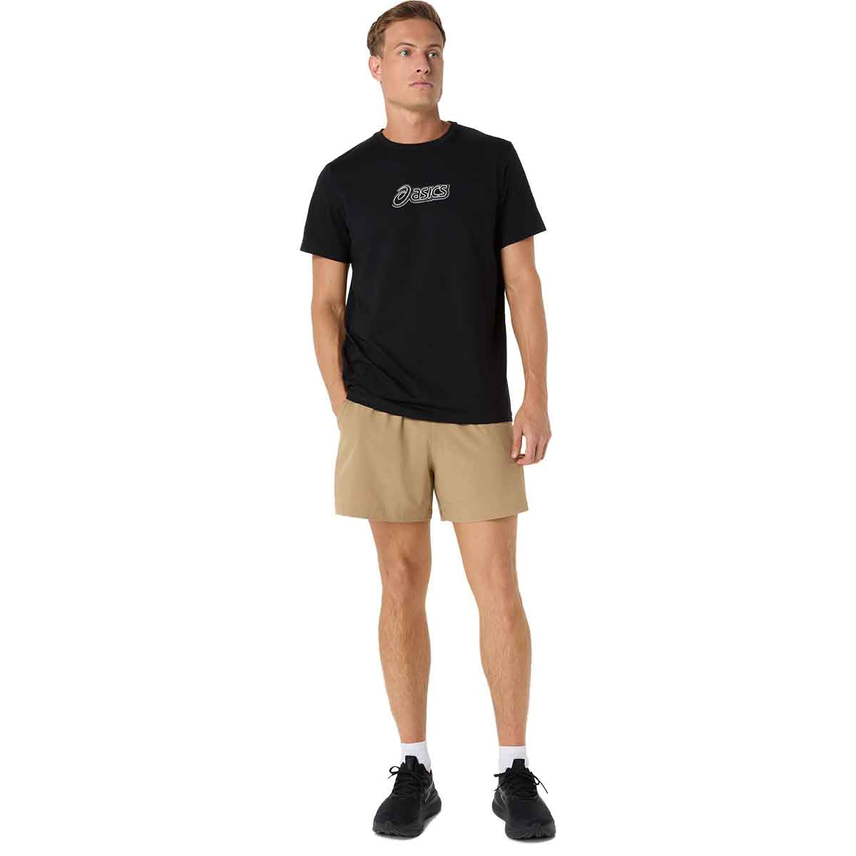 Asics Logo Graphic Tee Men Performance Black חולצת אסיקס לגברים